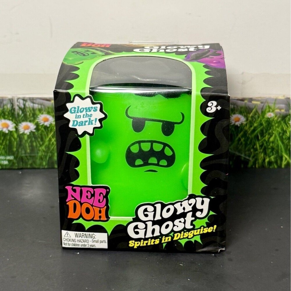 2026 NeeDoh GLOWY GHOST Costumed Glow-in-the-Dark Squishy Squeeze Toy
